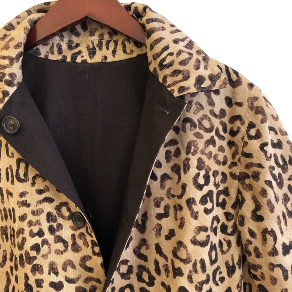 Jones New York Leopard Print Trench Coat in Tan and Brown - Picture 4 of 16
